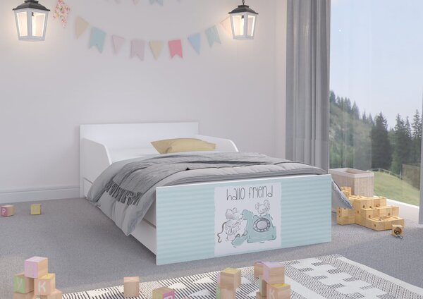 Detská posteľ PUFI + potlač 80x160 cm Priatelia Nie