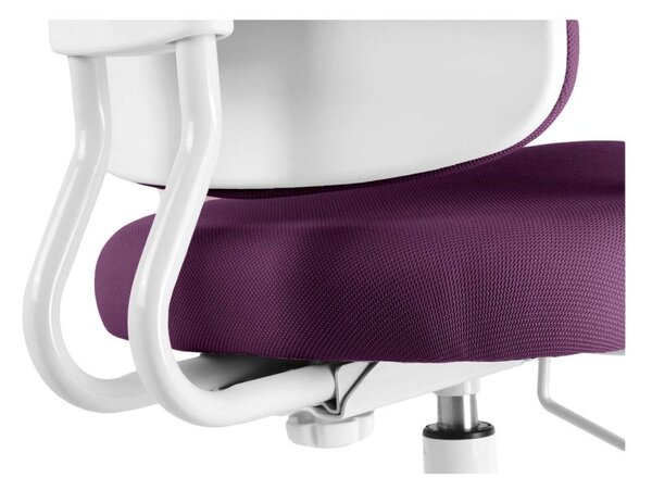 Detská rastúca stolička Neoseat KIDDY THREE — látka, prateľný poťah, fialová