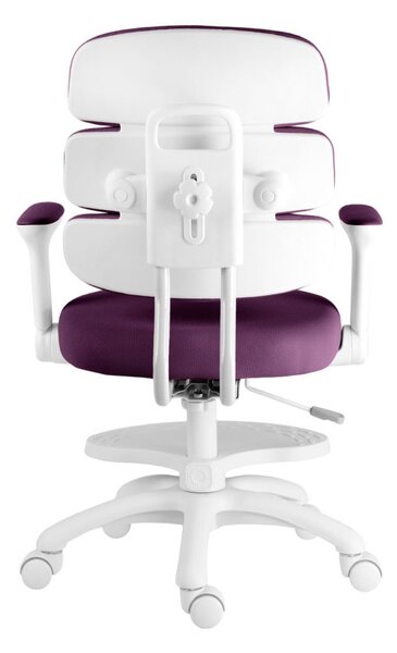 Detská rastúca stolička Neoseat KIDDY THREE — látka, prateľný poťah, fialová