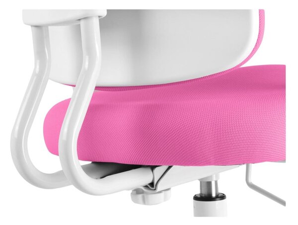 Detská rastúca stolička Neoseat KIDDY THREE — látka, prateľný poťah, tmavo ružová