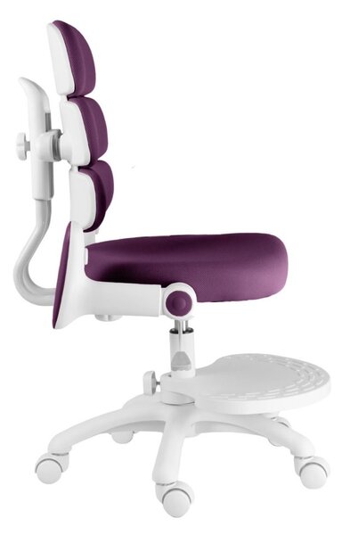 Detská rastúca stolička Neoseat KIDDY THREE — látka, prateľný poťah, fialová