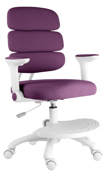 Detská rastúca stolička Neoseat KIDDY THREE — látka, prateľný poťah, fialová