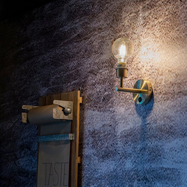 Moderná nástenná lampa zlatá 1-žiarovková s vypínačom - Combi