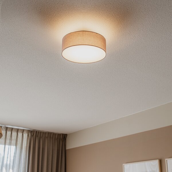 Stropné svietidlo sivé 30 cm vrátane LED - Drum LED