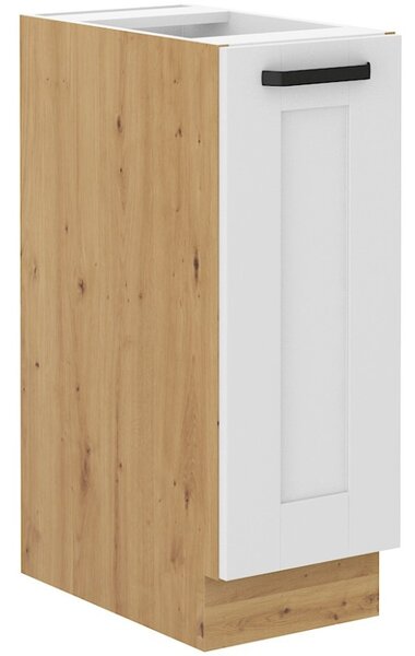 Výsuvná skrinka LAILI - šírka 30 cm, biela / dub artisan