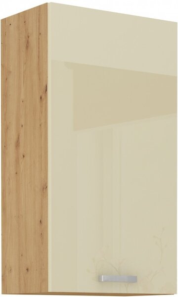 Vysoká horná skrinka ADARA - šírka 50 cm, krémová / dub artisan