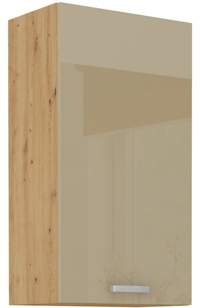 Vysoká horná skrinka ADARA - šírka 50 cm, cappucino / dub artisan