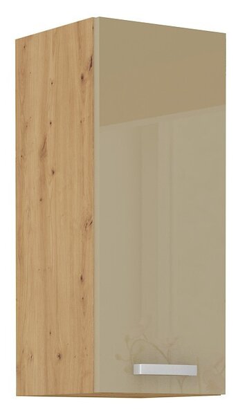 Vysoká horná skrinka ADARA - šírka 30 cm, cappucino / dub artisan