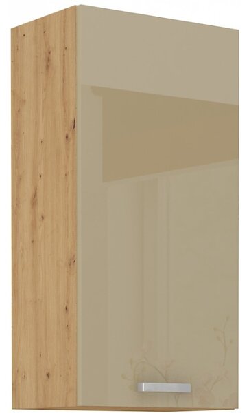 Vysoká horná skrinka ADARA - šírka 45 cm, cappucino / dub artisan