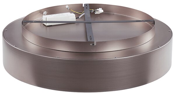 Stropné svietidlo svetlohnedé syntetický materiál integrované LED svetlo okrúhle dekoratívne osvetlenie moderný dizajn