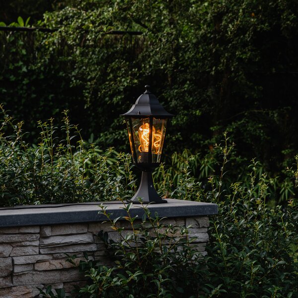 Klasická vonkajšia lampa s podstavcom čierna IP44 - New Orleans