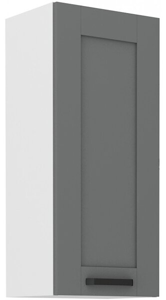 Vysoká horná skrinka LAILI - šírka 40 cm, šedá / biela
