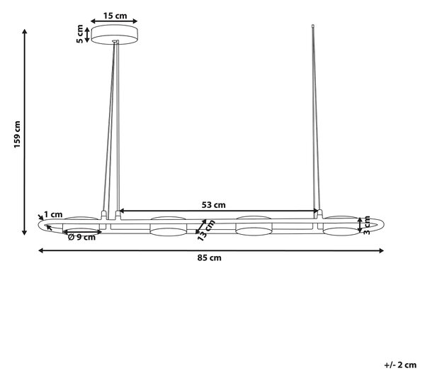 Závesná lampa čierna mosadzná oceľová integrované 3 LED svetlá geometrický tvar moderný industriálny štýl