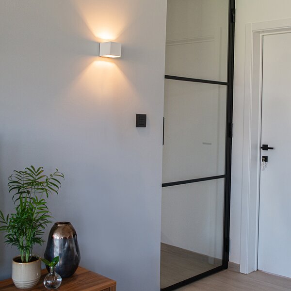 Moderná nástenná lampa biela - Transfer