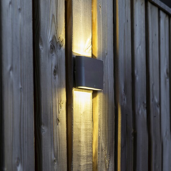 Vonkajšia nástenná lampa tmavošedá 17,5 cm vrátane LED IP65 - Batt