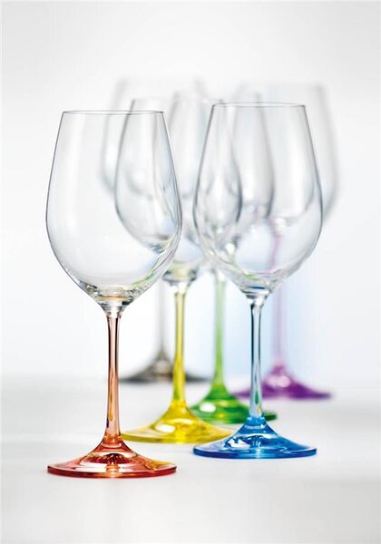 BOHEMIA RAINBOW POHÁR NA VÍNO 350 ML SADA 6 KS
