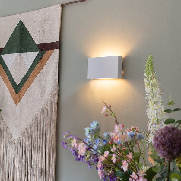Moderná nástenná lampa biela - Otan