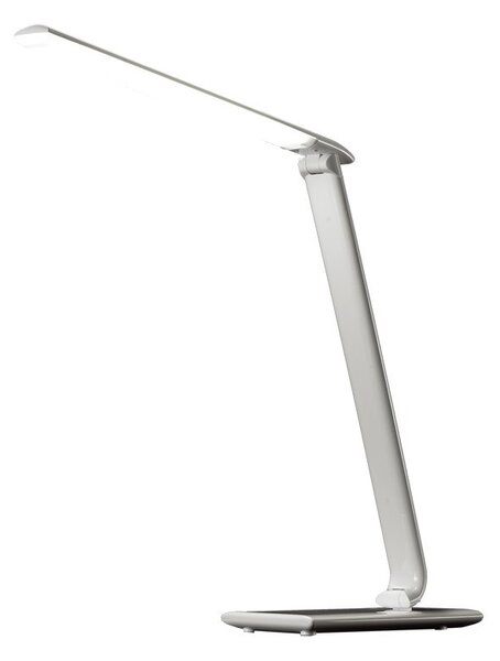 SOLIGHT LED stolný lampička stmievateľná 12W/3000K-6000K/700Lm, USB, biely lesk