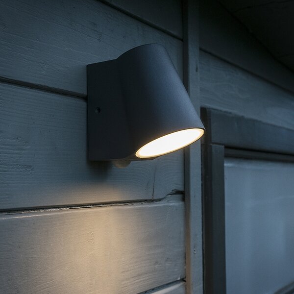 Vonkajšia lampa antracit s pohybovým senzorom vrátane LED - Uma