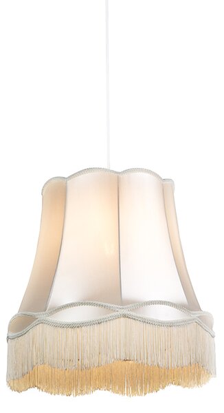 Retro závesné svietidlo krémové 45 cm - Granny