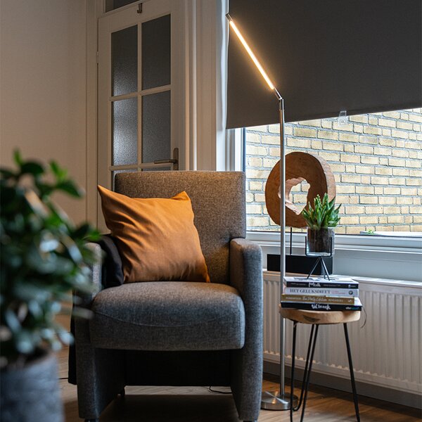 Moderná stojaca lampa oceľ vrátane LED - Berdien