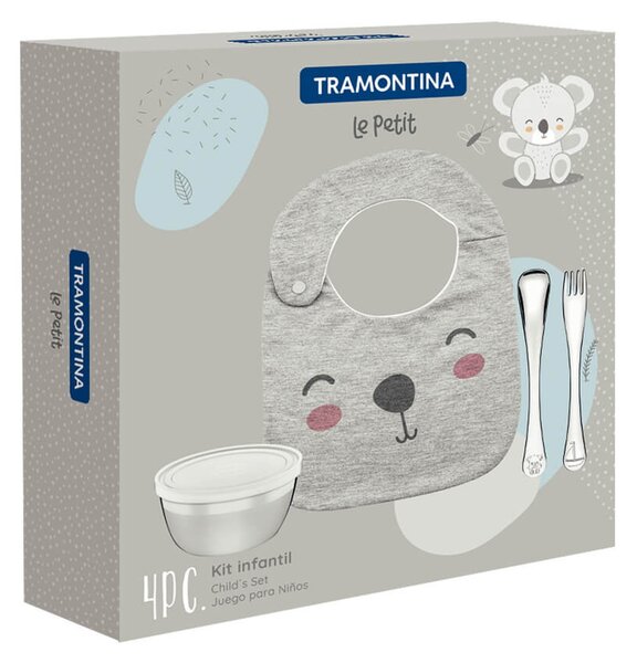 Detský jedálenský set Tramontina Le Petit 4 ks - macko