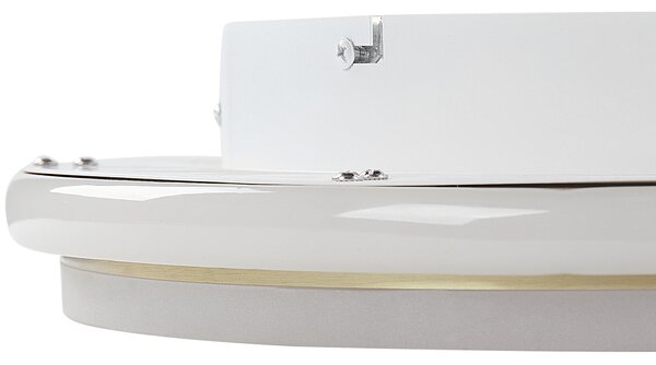 Stropná LED lampa zlatá kovová 42 cm akrylová prstencové tienidlo teplé biele svetlo