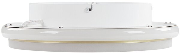 Stropná LED lampa zlatá kovová 42 cm akrylová prstencové tienidlo teplé biele svetlo