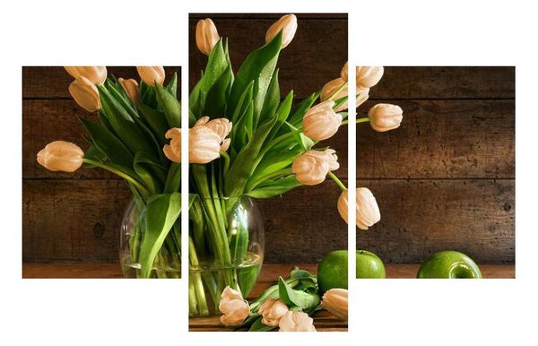 Obraz tulipánov vo váze (90x60 cm)