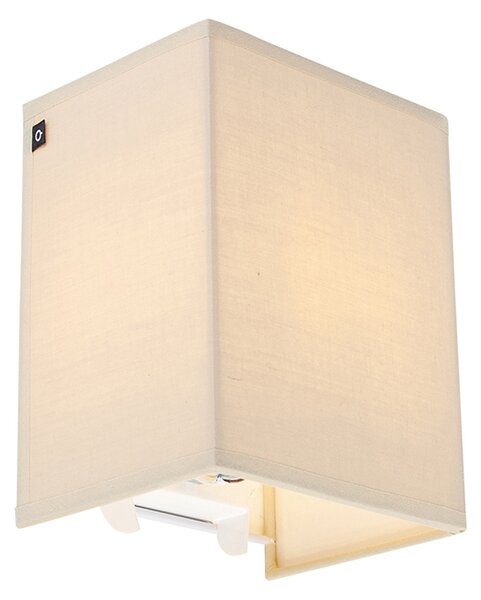 Rustikálna nástenná lampa béžová - Vete
