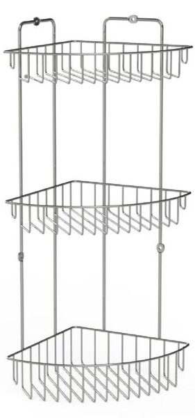 Erga Vega, 3-stupňová rohová polička 52x25,5x19 cm, chrómová, ERG-YKA-E.VEGA S3