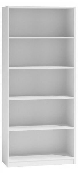 Úzka knižnica RAUNO - 80 cm, biela