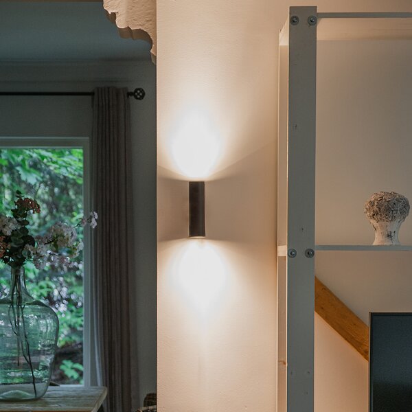 Moderná inteligentná nástenná lampa čierna vrátane 2 Wifi GU10 - Jeana