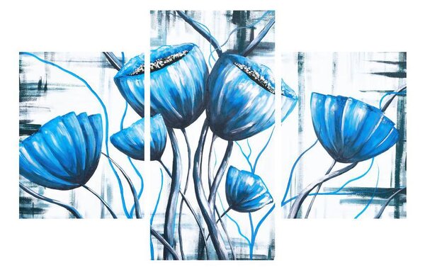 Obraz modrých makovíc (90x60 cm)