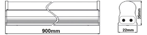 ACA Lighting LED lineárne svietidlo DAPO 12W/230V/6000K/1250Lm/120°/IP20/900mm