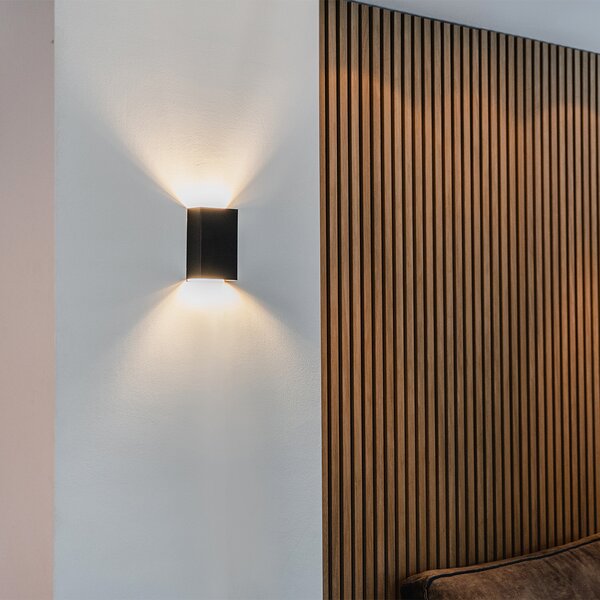 Moderná nástenná lampa čierna - Otan S
