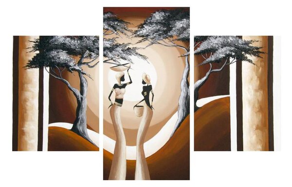 Orientálny obraz dvoch žien a stromu (90x60 cm)