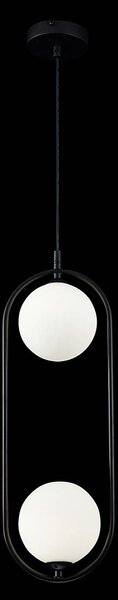 Maytoni Ring závesná lampa 2-pl., čierna/biela
