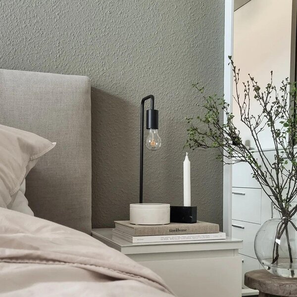 Moderná stolná lampa čierna - Facil