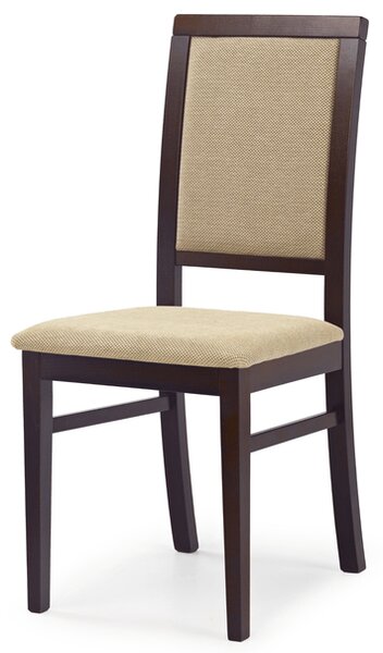 Jedálenská stolička SYLWIK 1 orech tmavý/béžová