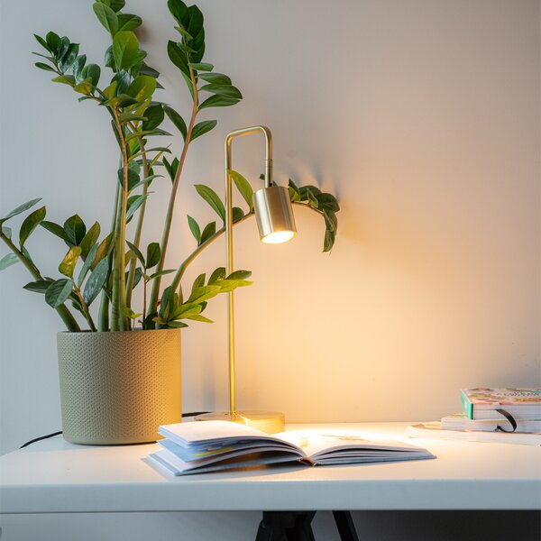 Moderná stolová lampa mosadz nastaviteľná - Java