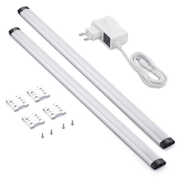 SOLIGHT LED dotykové podlinkové a nábytkové svietidlo stmievateľné, 2x5W, 4100K,2x50cm