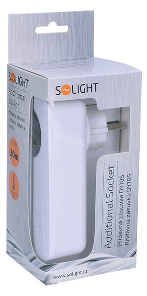 SOLIGHT Prídavná zásuvka pre GSM zásuvku 230V/16A, biela