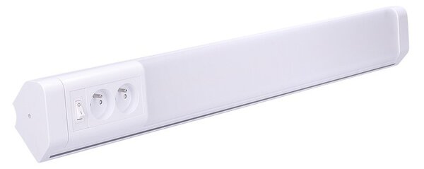 SOLIGHT LED kuchynské svietidlo, 2x zásuvka, vypínač, 10W, 4100K, 51cm