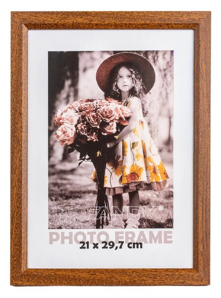FANDY Drevený fotorámik Bevel 21x29,7 3 tmavohnedý