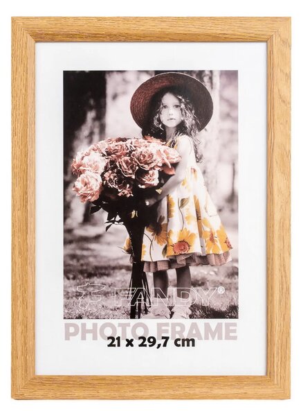 FANDY Drevený fotorámik Bevel 21x29,7 2 hnedý