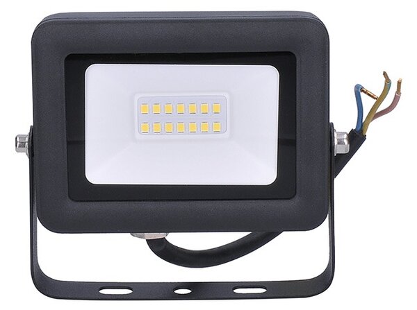 SOLIGHT LED reflektor PRO 10W/230V/850Lm/5000K/120°/IP65, čierny