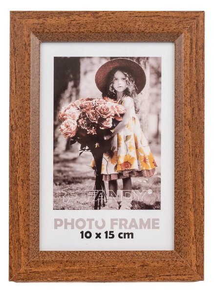 FANDY Drevený fotorámik Bevel 10x15 3 tmavohnedý
