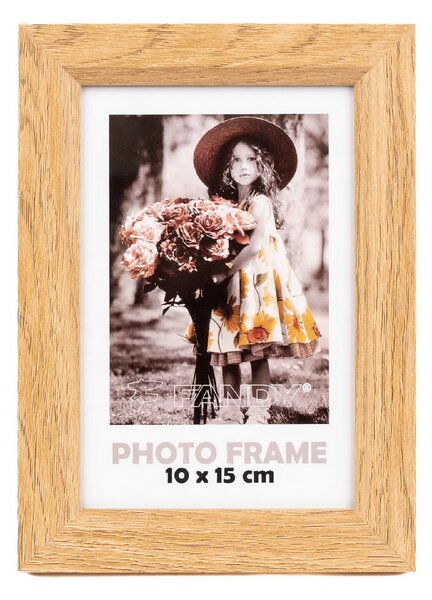 FANDY Drevený fotorámik Bevel 10x15 2 hnedý