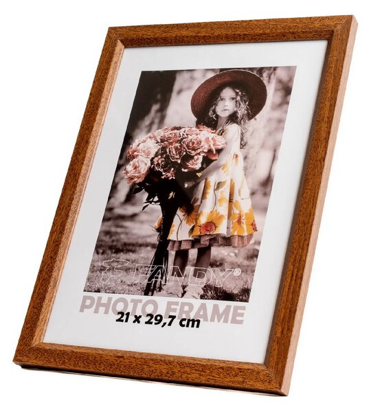 FANDY Drevený fotorámik Bevel 21x29,7 3 tmavohnedý